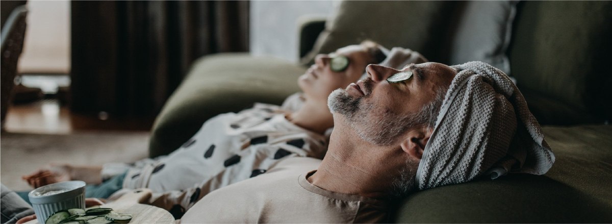 Men doing facial image