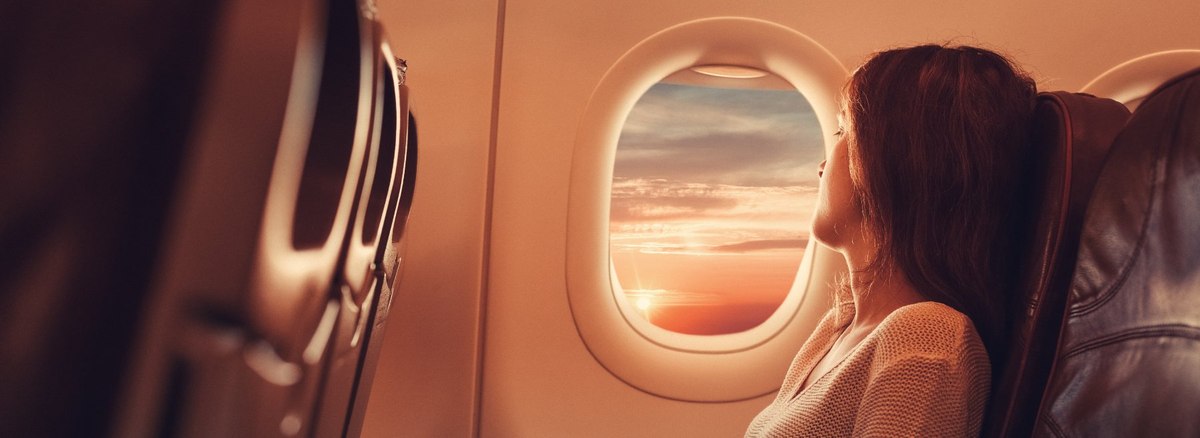 women in plane