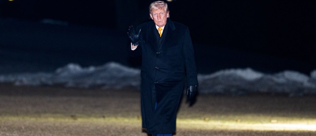 WASHINGTON, DC - FEBRUARY 09: US President Donald Trump walks on the South Lawn of the White House after arriving on Marine One on February 9, 2026 in Washington, DC. President Trump is returning from Florida after spending the weekend at Mar-a-Lago.(Photo by Aaron Schwartz/Getty Images)