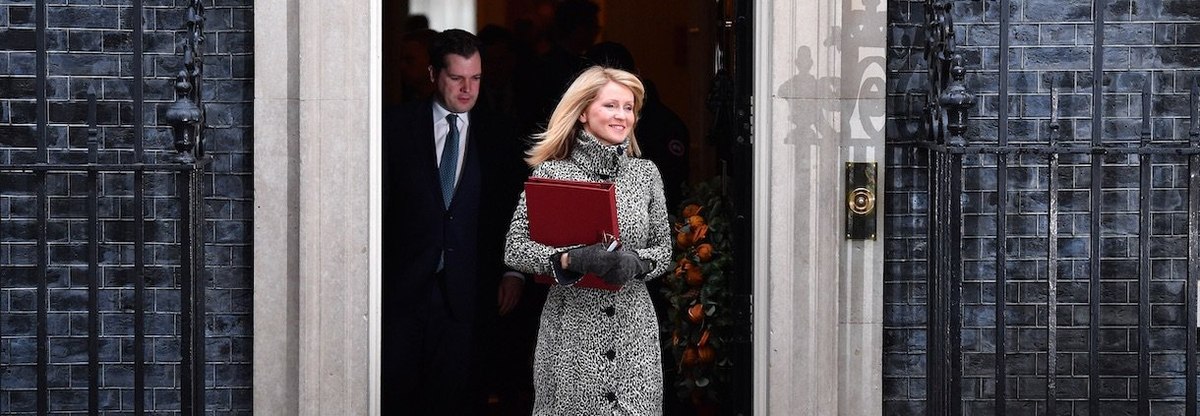 Minister of State for Housing Esther McVey leaves 10 Downing Street following a Cabinet meeting on December 17, 2019 in London