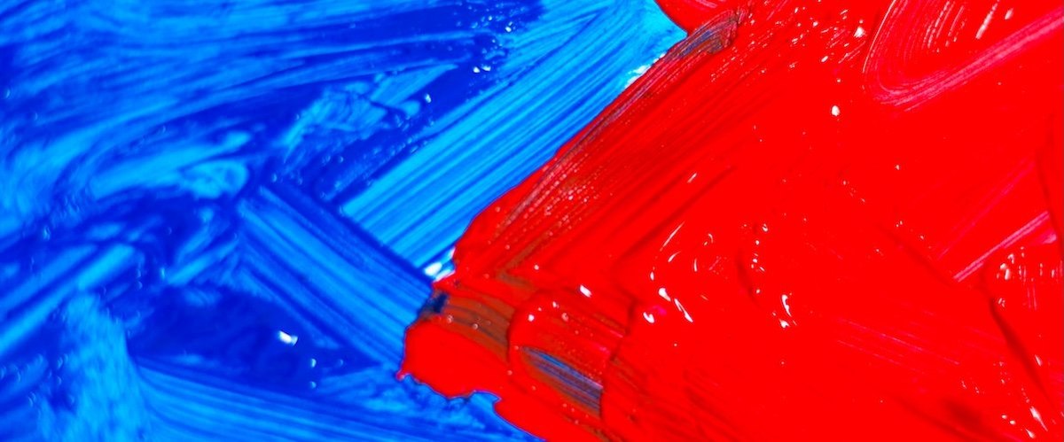 US Polarization: Red Against Blue Painting