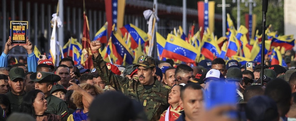 CARACAS, VENEZUELA - NOVEMBER 25: President of Venezuela Nicolás Maduro participates in a civic-military rally on November 25, 2025, in Caracas, Venezuela. The United States recently designated the "Cartel De Los Soles" (Cartel of The Suns) as a foreign t