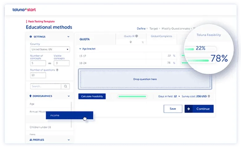 charts and metrics on an online platform