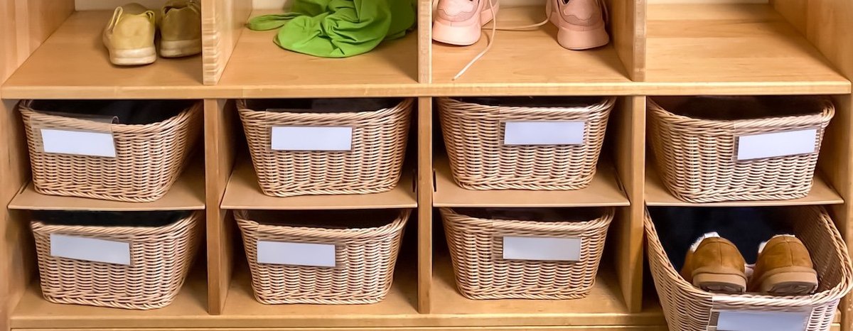 storage cubby wicker baskets