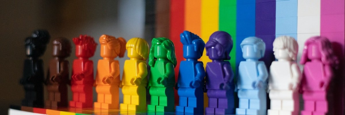 Portrait of Everyone is Awesome LEGO Pride Month Set