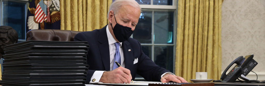 How much support is there for Joe Biden's initial policy proposals?