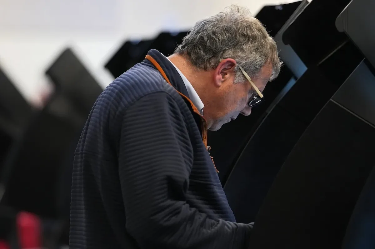 COLUMBUS, OHIO - OCTOBER 06: Democratic U.S. Senate candidate Sherrod Brown casts his ballot at the Franklin County Board of Elections on October 06, 2026 in Columbus, Ohio. Brown faces incumbent Jon Husted in the upcoming midterm election. (Photo by Jeff Dean/Getty Images)