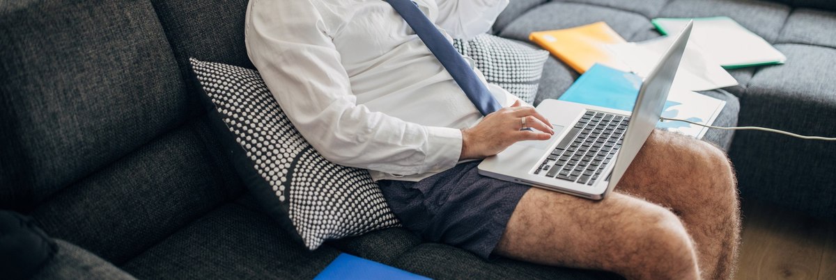 Only about half of your coworkers are always wearing pants while working from home 