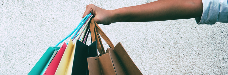 shopping bag in hands